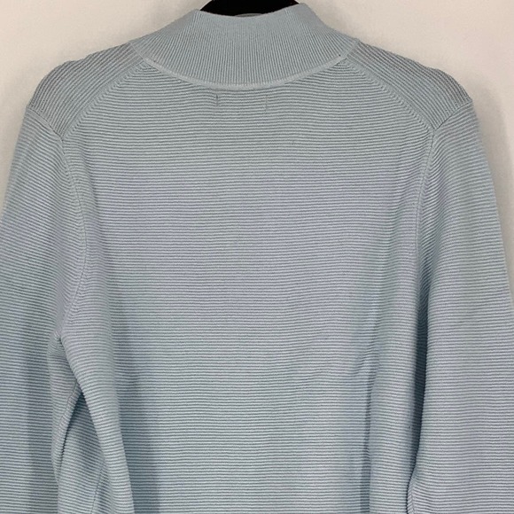 NEW! NAADAM Sz Medium Blue Cotton Cashmere Textured Zip Up Jacket $450 msrp J-18 - Picture 6 of 11